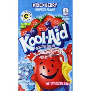 Kool-Aid Orange Unsweetened Soft Drink Mix, 0.15-Ounce Packets (Pack of 96)(Mixed Berry)