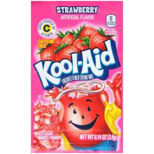 Kool-Aid Orange Unsweetened Soft Drink Mix, 0.15-Ounce Packets (Pack of 96)(Strawberry)