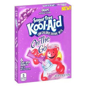 Kool-Aid Sugar-Free Tropical Punch On-The-Go Powdered Drink Mix 6 Count(Sugar-Free Grape)