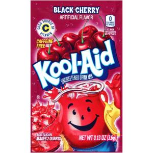 Kool-Aid Sugar-Sweetened Cherry Artificially Flavored Powdered Soft Drink Mix, 63 oz (Pack of 6)(Black Cherry)