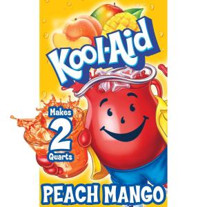 Kool-Aid Sugar-Sweetened Cherry Artificially Flavored Powdered Soft Drink Mix, 63 oz (Pack of 6)(peach)