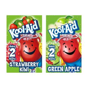 Kool-Aid Unsweetened Caffeine Free Strawberry Kiwi Zero Calories Powdered Drink Mix 192 Count Pitcher Packets(Green Apple & Strawberry Kiwi)