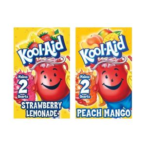 Kool-Aid Unsweetened Caffeine Free Strawberry Kiwi Zero Calories Powdered Drink Mix 192 Count Pitcher Packets(Peach Mango & Strawberry Lemonade)
