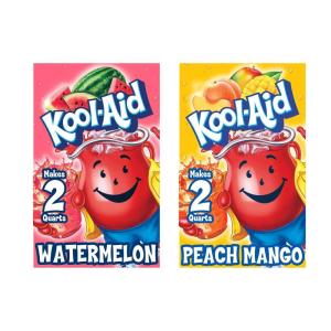 Kool-Aid Unsweetened Caffeine Free Strawberry Kiwi Zero Calories Powdered Drink Mix 192 Count Pitcher Packets(Watermelon & Peach Mango)