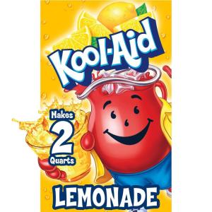 Kool-Aid Unsweetened Drink Mix, 1 Packet, for Flavorful Hydration and Shareable Refreshment, Lemonade, Good Source of Vitamin C, Caffeine Free, 0.23 oz(Lemonade)