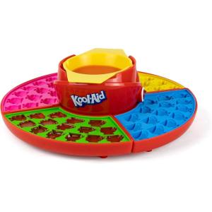 Nostalgia Kool-Aid Electric Gummy Maker, Gummy Candy Machine with 4 Silicone Molds, Heated Base & Melting Pot for Gelatin Mixture, Red(Kool-Aid)