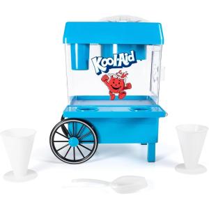 Nostalgia Kool-Aid Snow Cone Shaved Ice Machine – Retro Table-Top Slushie Machine Makes 20 Icy Treats – Includes 2 Reusable Plastic Cups & Ice Scoop – Red(Kool-Aid Blue)