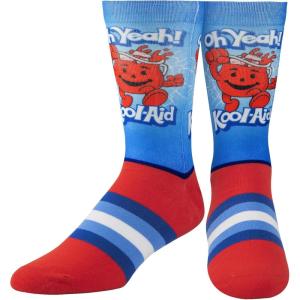 Odd Sox – Kool-Aid Crew Socks – Fun Novelty Men’s Sock with Crazy Graphic Print – Size Large – Bold Pop Culture Footwear – Comfy Cotton Blend – Great Gift for Kool-Aid Fans & Collectors