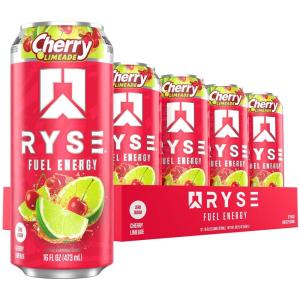 RYSE Fuel Energy Drink – Kool-Aid Tropical Punch – Sugar Free, Gluten Free & Vegan – 200mg Natural Caffeine, Taurine & Choline for Focus & Energy – No Artificial Colors – 16 fl oz Cans (12-Pack)(Cherry Limeade)