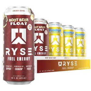 RYSE Fuel Energy Drink – Kool-Aid Tropical Punch – Sugar Free, Gluten Free & Vegan – 200mg Natural Caffeine, Taurine & Choline for Focus & Energy – No Artificial Colors – 16 fl oz Cans (12-Pack)(Variety Pack – New V2)