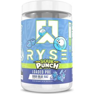 Ryse Loaded Pre Workout Powder – Kool-Aid Tropical Punch – Daily Pre-Workout for Men & Women with 300mg Caffeine, Beta Alanine, and Citrulline for Pump, Focus, and Energy – 30 Servings(Sour Punch Blue Raz)