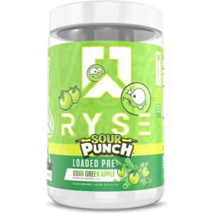 Ryse Loaded Pre Workout Powder – Kool-Aid Tropical Punch – Daily Pre-Workout for Men & Women with 300mg Caffeine, Beta Alanine, and Citrulline for Pump, Focus, and Energy – 30 Servings(Sour Punch Green Apple)
