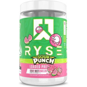 Ryse Loaded Pre Workout Powder – Kool-Aid Tropical Punch – Daily Pre-Workout for Men & Women with 300mg Caffeine, Beta Alanine, and Citrulline for Pump, Focus, and Energy – 30 Servings(Sour Punch Watermelon)